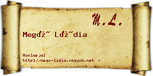 Megó Lídia névjegykártya
